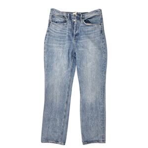 Denim Forum Womens The Joni High Rise Loose 32L Denim High-Waisted Jeans Blue